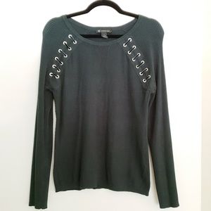 INC long sleeve sweater top- Forrest Green